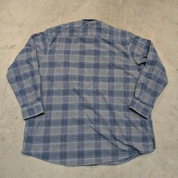 Ariat Rebar Button Down Flannel Plaid Blue Gray Long Sleeve Mens XXL - Picture 7 of 9